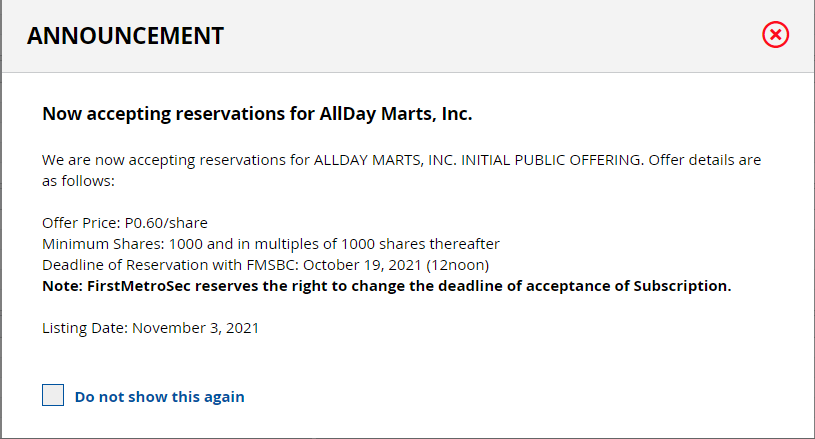 ALLDY(Allday Marts, Inc.)のIPOを申込んでみた