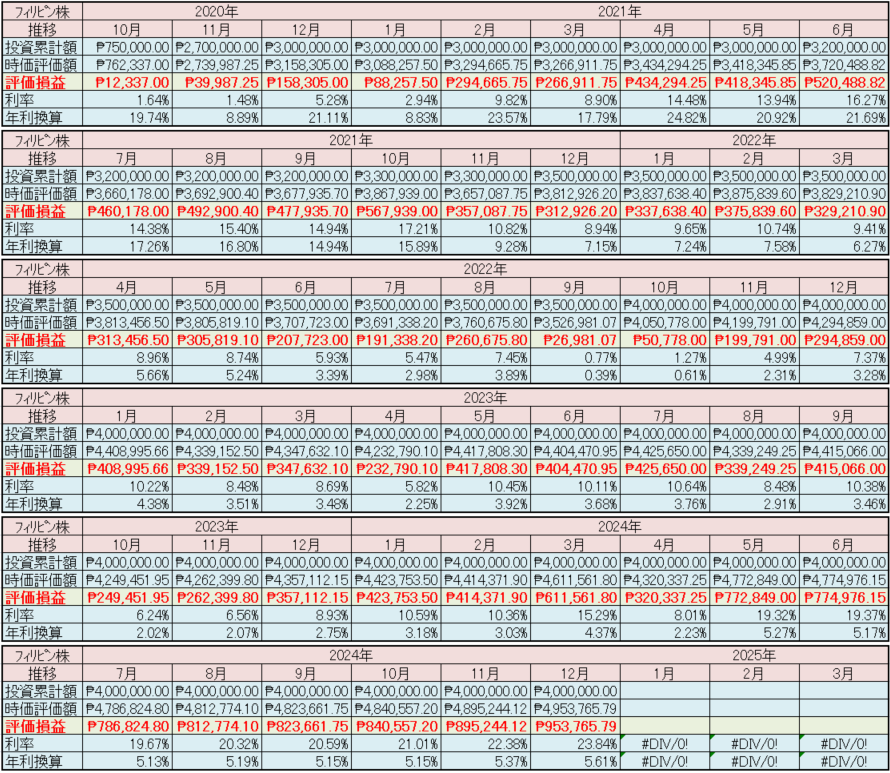 フィリピン株2024年12月末の保有内容